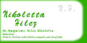 nikoletta hilcz business card